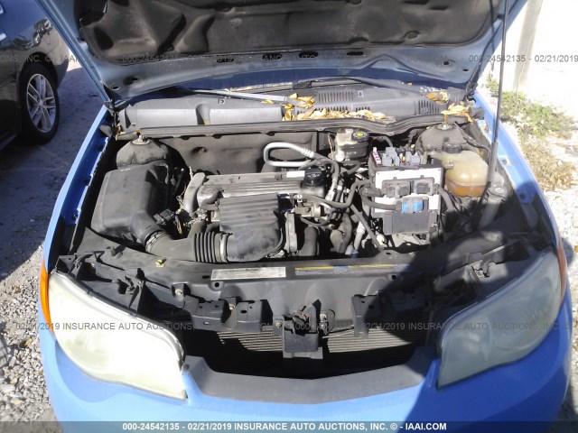 1G8AN12F35Z150937 - 2005 SATURN ION LEVEL 2 BLUE photo 10