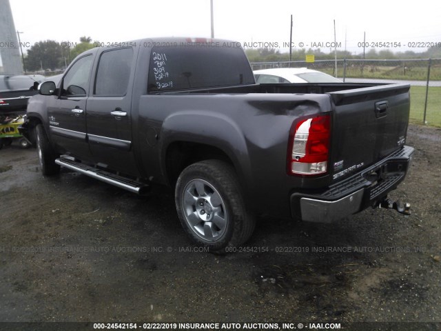 3GTP1VE05BG203109 - 2011 GMC SIERRA C1500 SLE GRAY photo 3