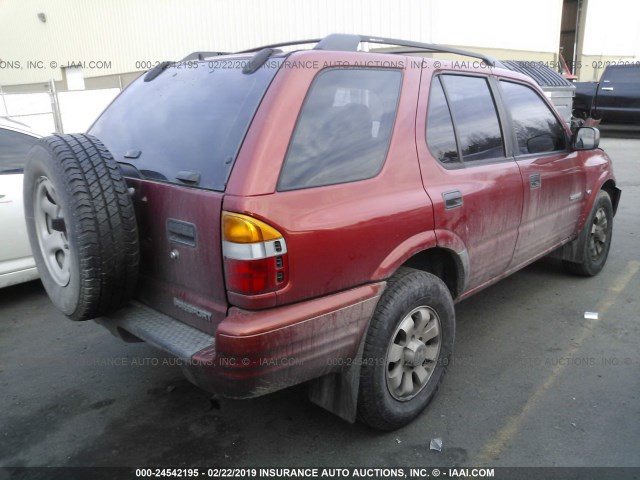 4S6DM58W1Y4412236 - 2000 HONDA PASSPORT EX/LX ORANGE photo 4