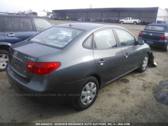 KMHDU46D58U372781 - 2008 HYUNDAI ELANTRA GLS/SE/LIMITED GRAY photo 4