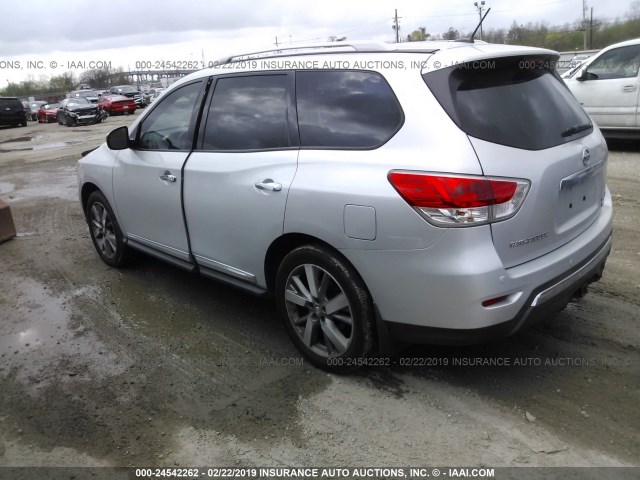 5N1AR2MN4DC665320 - 2013 NISSAN PATHFINDER S/SV/SL/PLATINUM SILVER photo 3