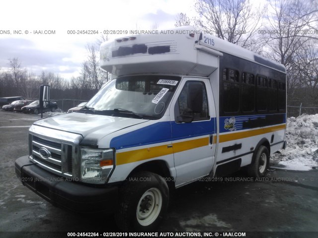 1FDEE3FLXBDB30465 - 2011 FORD ECONOLINE E350 SUPER DUTY CTWAY VAN WHITE photo 2