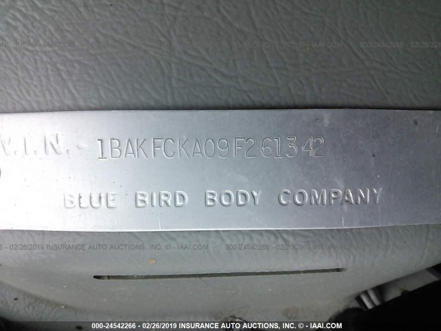 1BAKFCKA09F261342 - 2009 BLUE BIRD SCHOOL BUS / TRAN  YELLOW photo 9