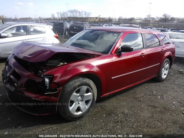 2D4FV47T38H147393 - 2008 DODGE MAGNUM RED photo 2