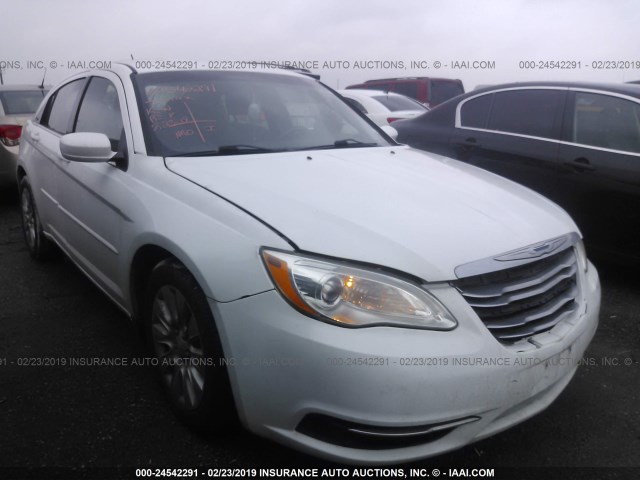 1C3CCBAB2CN228965 - 2012 CHRYSLER 200 LX WHITE photo 1