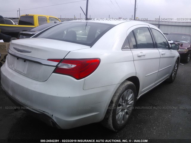 1C3CCBAB2CN228965 - 2012 CHRYSLER 200 LX WHITE photo 4