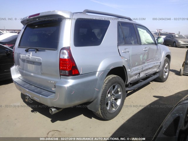 JTEBU14R28K017986 - 2008 TOYOTA 4RUNNER SR5/SPORT SILVER photo 4