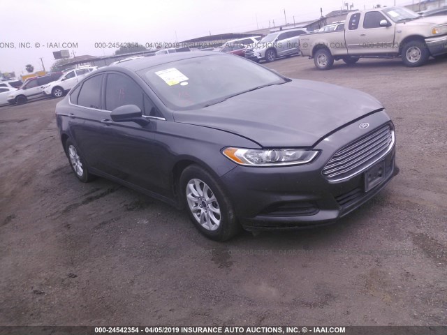 3FA6P0G71GR176709 - 2016 FORD FUSION S GRAY photo 1