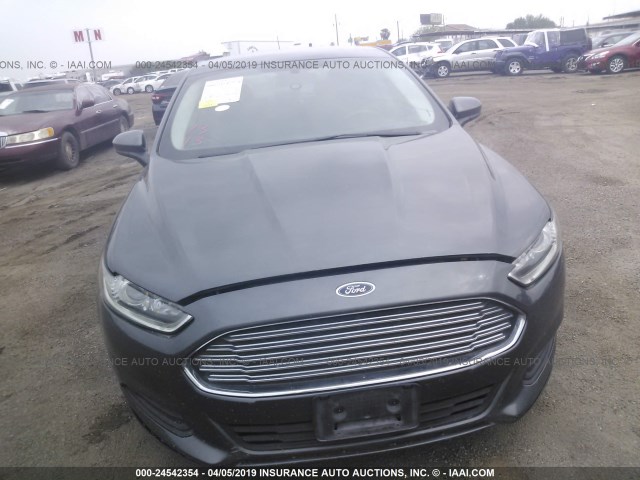 3FA6P0G71GR176709 - 2016 FORD FUSION S GRAY photo 6