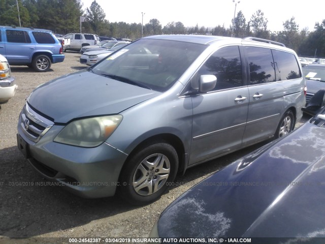 5FNRL38646B013689 - 2006 HONDA ODYSSEY EXL Light Blue photo 2