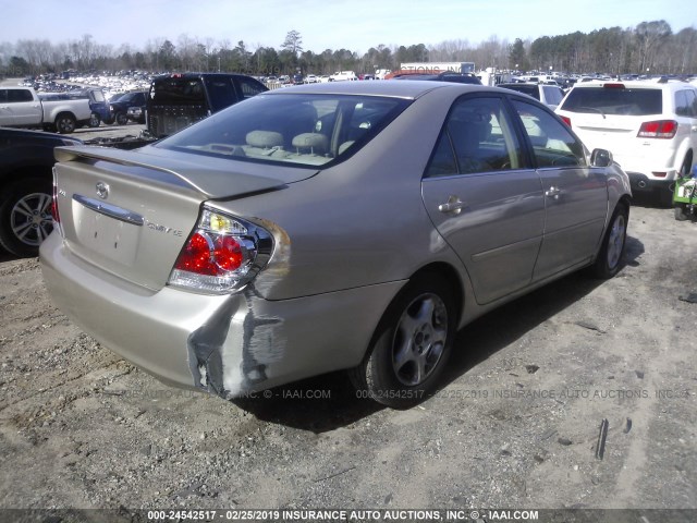 4T1BE32K05U051164 - 2005 TOYOTA CAMRY LE/XLE/SE GOLD photo 4