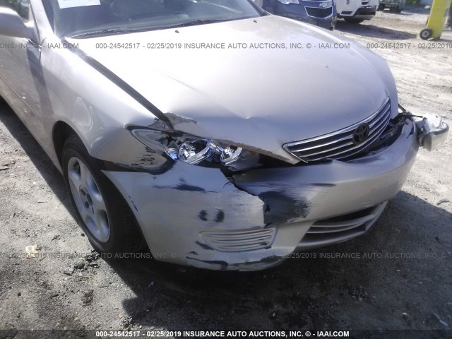 4T1BE32K05U051164 - 2005 TOYOTA CAMRY LE/XLE/SE GOLD photo 6