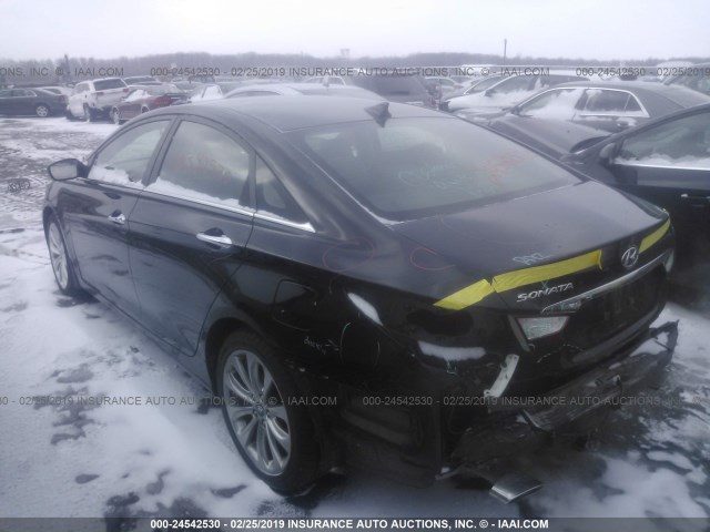 5NPEC4AC8CH422165 - 2012 HYUNDAI SONATA SE/LIMITED BLACK photo 3