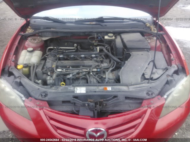 JM1BK323941204582 - 2004 MAZDA 3 S RED photo 10