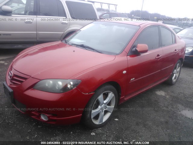 JM1BK323941204582 - 2004 MAZDA 3 S RED photo 2