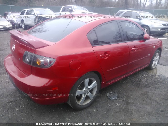 JM1BK323941204582 - 2004 MAZDA 3 S RED photo 4