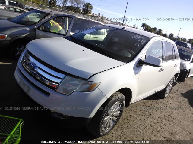 2FMDK3JC5ABB56214 - 2010 FORD EDGE SEL WHITE photo 2