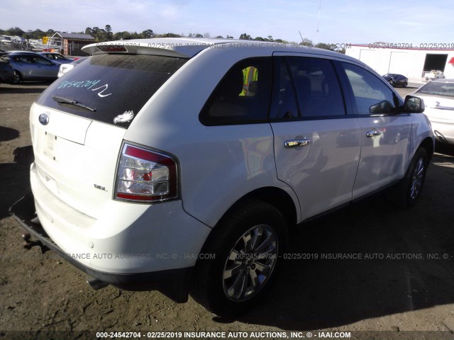 2FMDK3JC5ABB56214 - 2010 FORD EDGE SEL WHITE photo 4