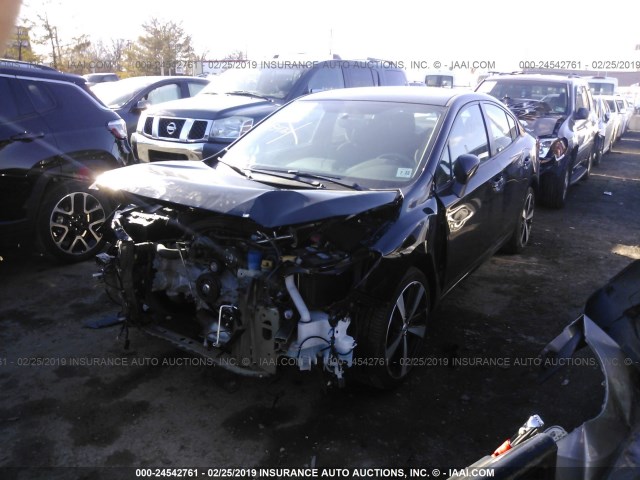 4S3GKAK6XH3621207 - 2017 SUBARU IMPREZA SPORT BLACK photo 2