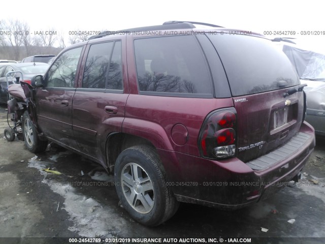 1GNDT13S072225780 - 2007 CHEVROLET TRAILBLAZER LS/LT RED photo 3