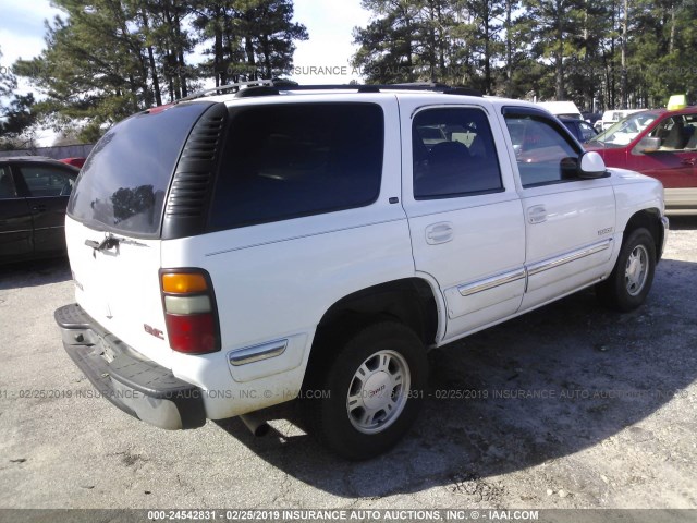 1GKEC13V32J173149 - 2002 GMC YUKON WHITE photo 4