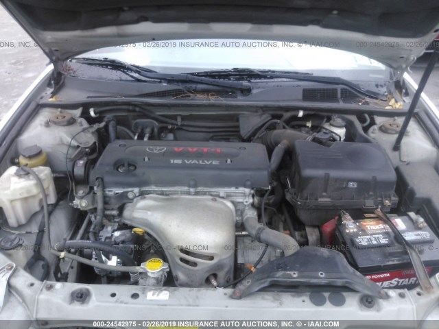 4T1BE32K14U913743 - 2004 TOYOTA CAMRY LE/XLE/SE SILVER photo 10
