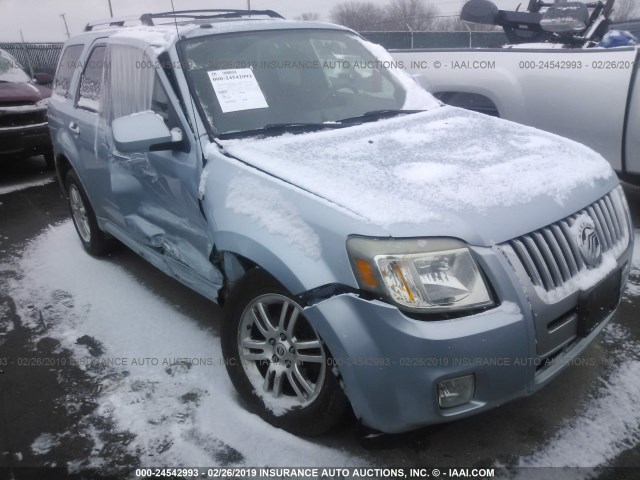 4M2CU87G49KJ21886 - 2009 MERCURY MARINER PREMIER Light Blue photo 1