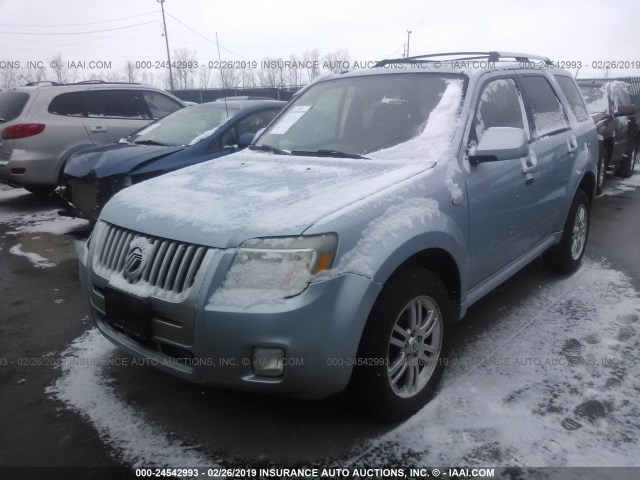 4M2CU87G49KJ21886 - 2009 MERCURY MARINER PREMIER Light Blue photo 2