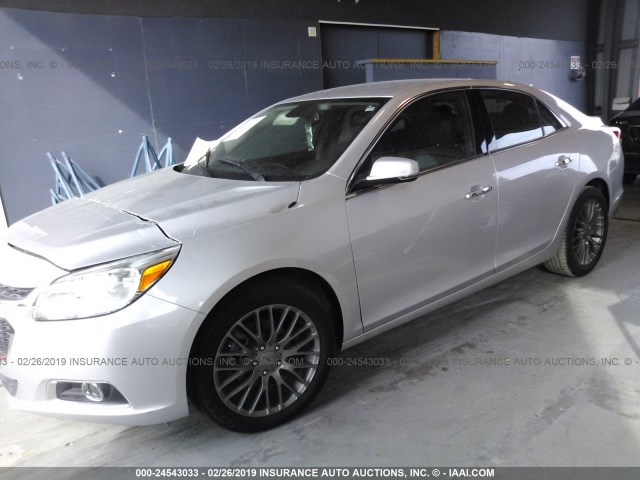 1G11F5SL1FF157364 - 2015 CHEVROLET MALIBU LTZ SILVER photo 2