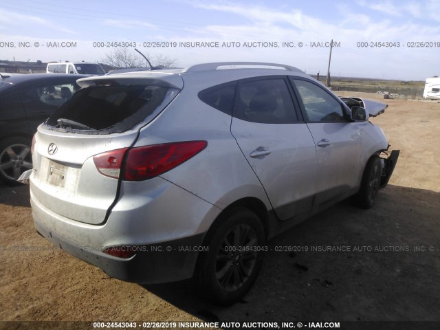 KM8JU3AG5EU873695 - 2014 HYUNDAI Tucson GLS/LIMITED/SE SILVER photo 4