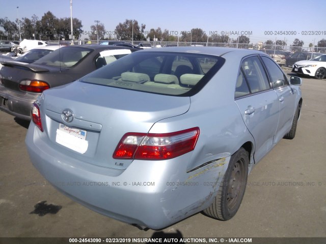 4T1BE46K67U509566 - 2007 TOYOTA CAMRY NEW GENERAT CE/LE/XLE/SE Light Blue photo 4