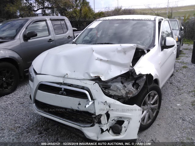 4A4AP3AU7DE014062 - 2013 MITSUBISHI OUTLANDER SPORT ES WHITE photo 6