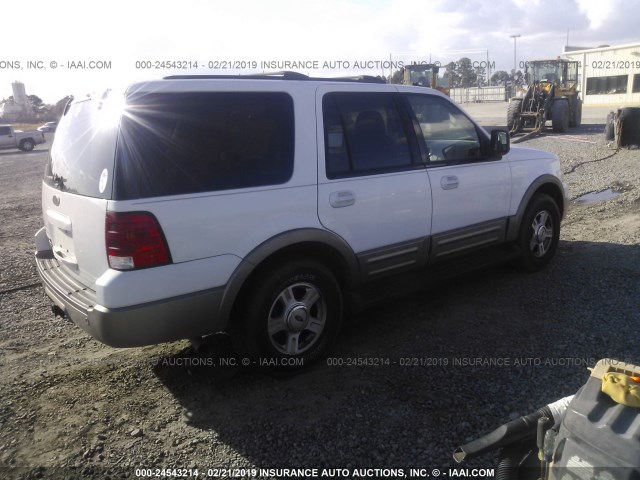 1FMRU17L13LA42841 - 2003 FORD EXPEDITION EDDIE BAUER WHITE photo 4