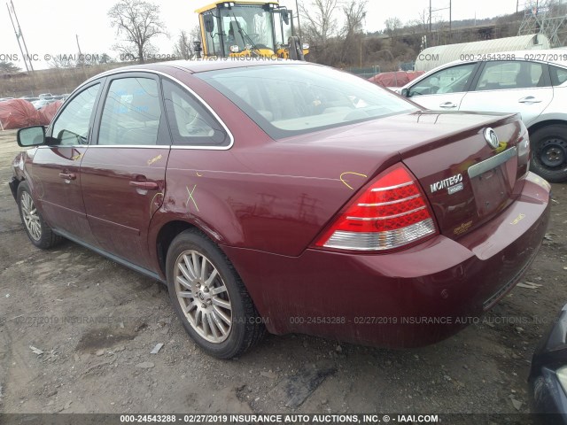 1MEFM43115G625322 - 2005 MERCURY MONTEGO PREMIER MAROON photo 3