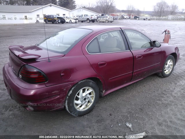 1G2NE52E35M218709 - 2005 PONTIAC GRAND AM SE RED photo 4