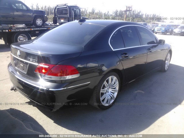 WBAHL83577DT09481 - 2007 BMW 750 I BLACK photo 4