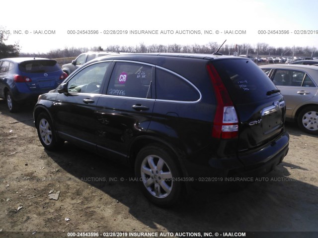 5J6RE48798L035240 - 2008 HONDA CR-V EXL BLACK photo 3