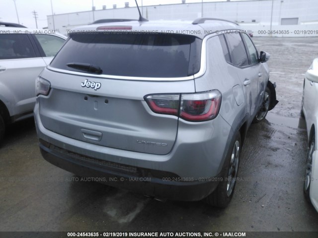 3C4NJCCB3JT406702 - 2018 JEEP COMPASS LIMITED GRAY photo 4