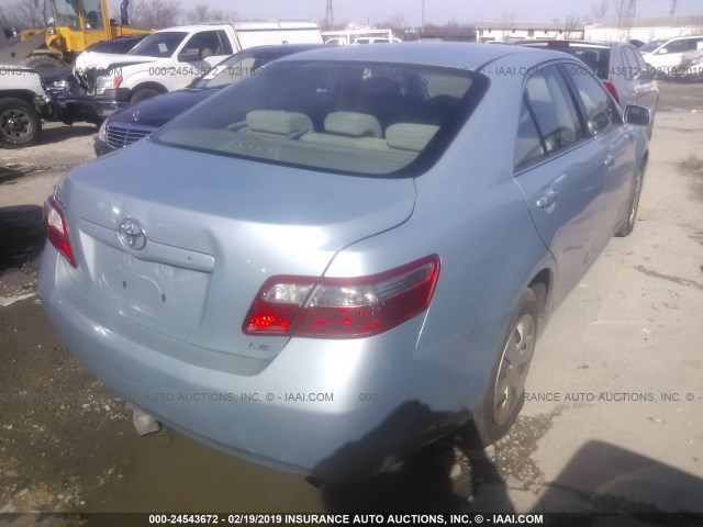 4T1BE46K58U736233 - 2008 TOYOTA CAMRY CE/LE/XLE/SE Light Blue photo 4
