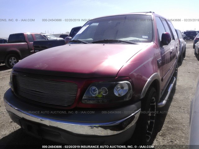 1FMRU17W62LA06863 - 2002 FORD EXPEDITION EDDIE BAUER RED photo 2