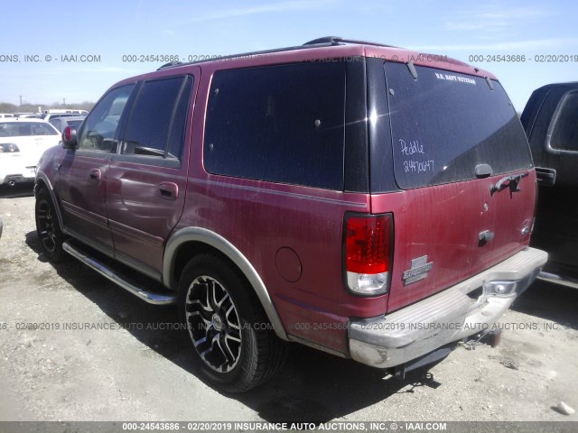 1FMRU17W62LA06863 - 2002 FORD EXPEDITION EDDIE BAUER RED photo 3