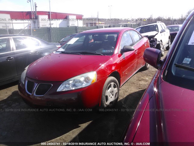 1G2ZF58B074253819 - 2007 PONTIAC G6 VALUE LEADER/BASE RED photo 2