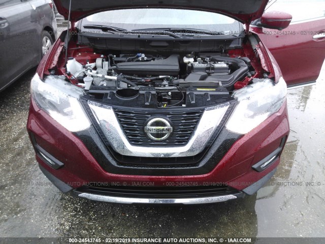 5N1AT2MV8KC704523 - 2019 NISSAN ROGUE RED photo 10