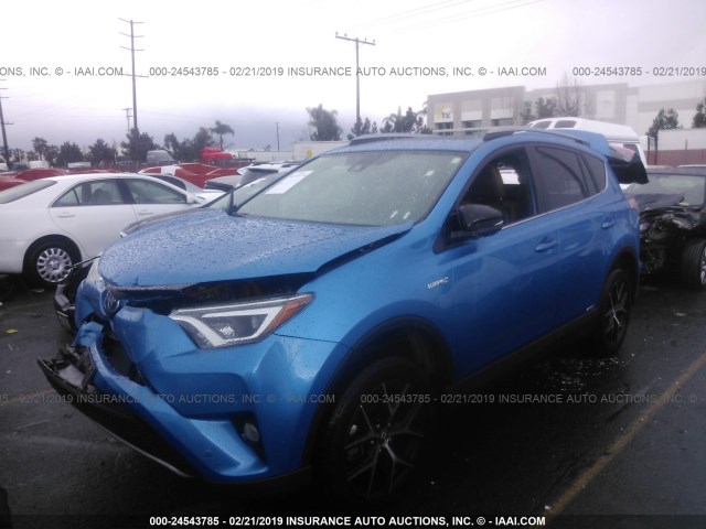 JTMJJREV9HD140014 - 2017 TOYOTA RAV4 HV SE BLUE photo 2