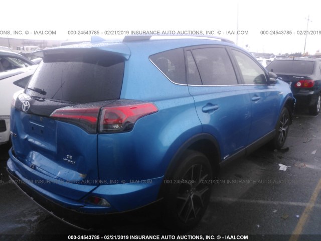 JTMJJREV9HD140014 - 2017 TOYOTA RAV4 HV SE BLUE photo 4