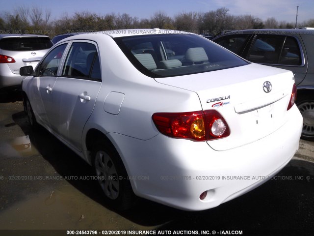 2T1BU4EE2AC407169 - 2010 TOYOTA COROLLA S/LE/XLE WHITE photo 3