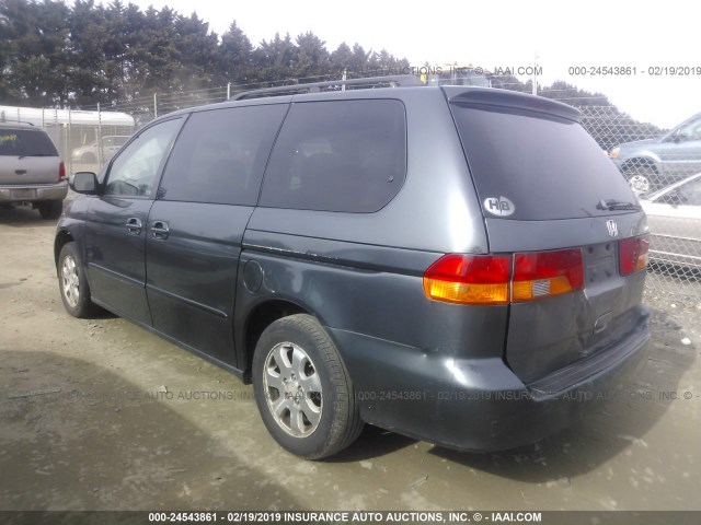 5FNRL18053B027936 - 2003 HONDA ODYSSEY EXL GRAY photo 3