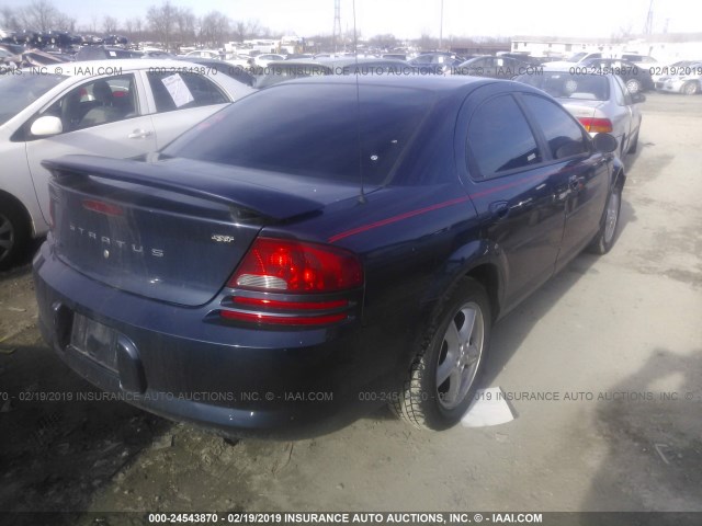 1B3EL46X96N112642 - 2006 DODGE STRATUS SXT Dark Blue photo 4