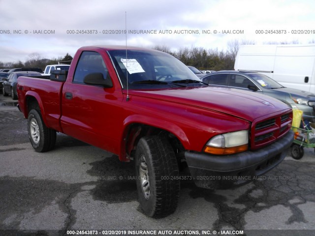 1D7GG16K94S654309 - 2004 DODGE DAKOTA SXT RED photo 1