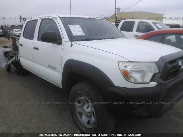 5TFJX4GN9EX029570 - 2014 TOYOTA TACOMA DOUBLE CAB WHITE photo 1